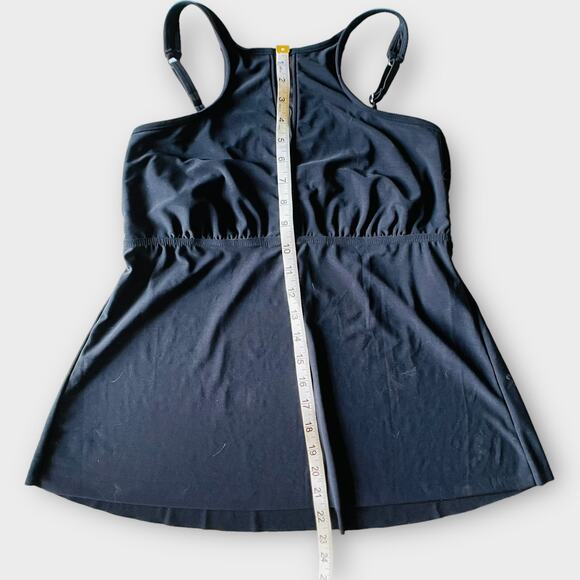 MagicSuit Don't Mesh with Me Colleen Mesh Wire-Free Tankini Top Black Solid 12 - Picture 9 of 12